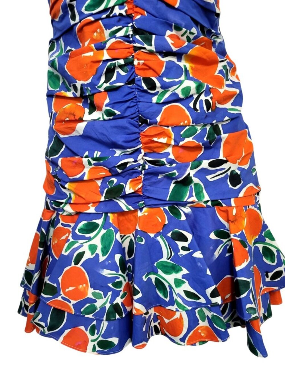 Jonathan Simkhai Havana Ruched Ruffle Mini Dress Ruffle Skirt - Picture 5 of 11